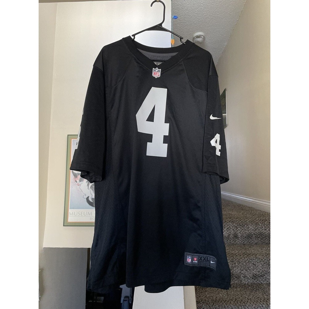 NIKE Las Vegas Raiders Derek Carr Black NFL Jersey Men’s XXL
